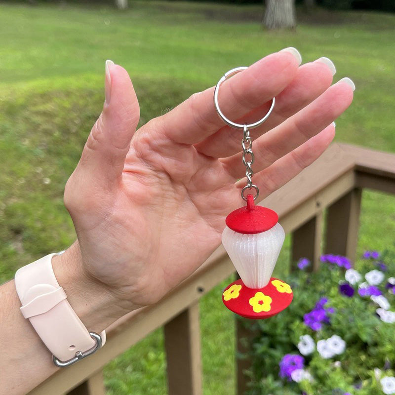 Llavero comedero creativo de colibrí