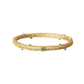 Pulsera con broche de jaspe nube hueco tallado e incrustaciones chapadas en oro