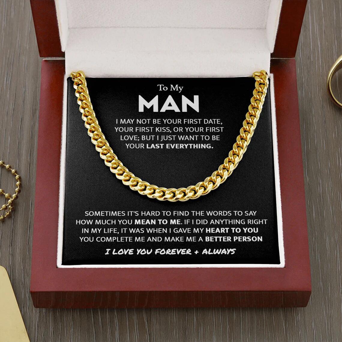 14K Single Circle Dense Chain Cuban Link Chain Male Titanium Steel Necklace Bracelet Gift For Son