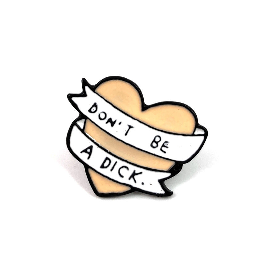 Broche de aleación con forma de corazón creativo y personalidad