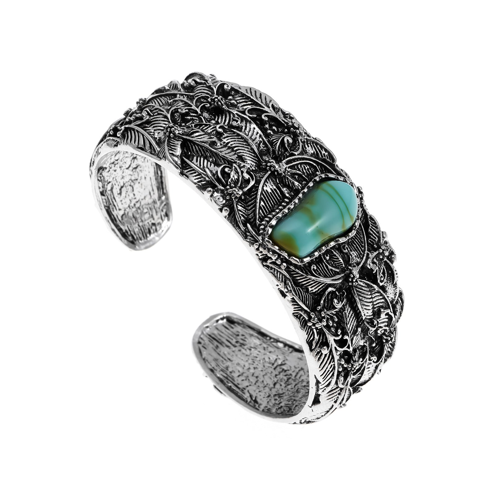 Pulsera de mariposa de turquesa chapada en aleación para hombre