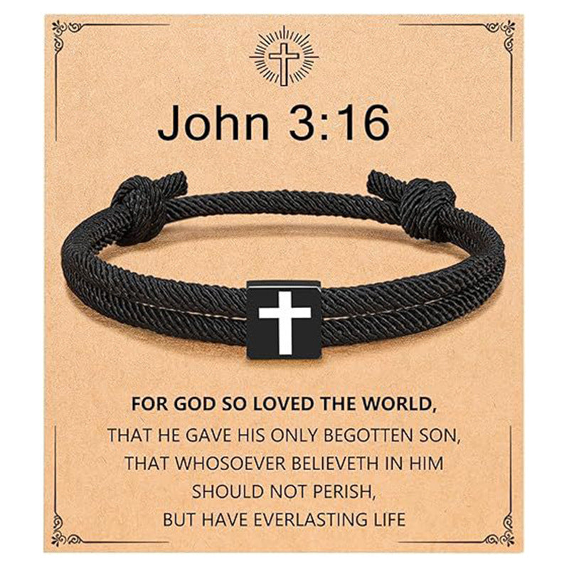 Simple Fashion Cross Milan Rope Braided Bracelet