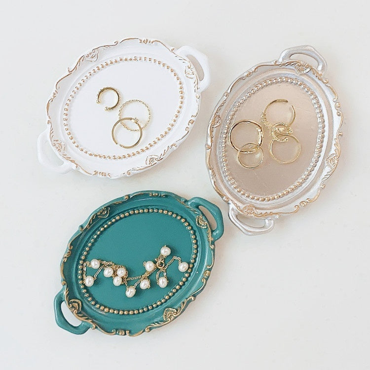 Kreativer Kerzenhalter aus Harz, Teller, Ohrringe, Halskette, Schmuck, Ornament