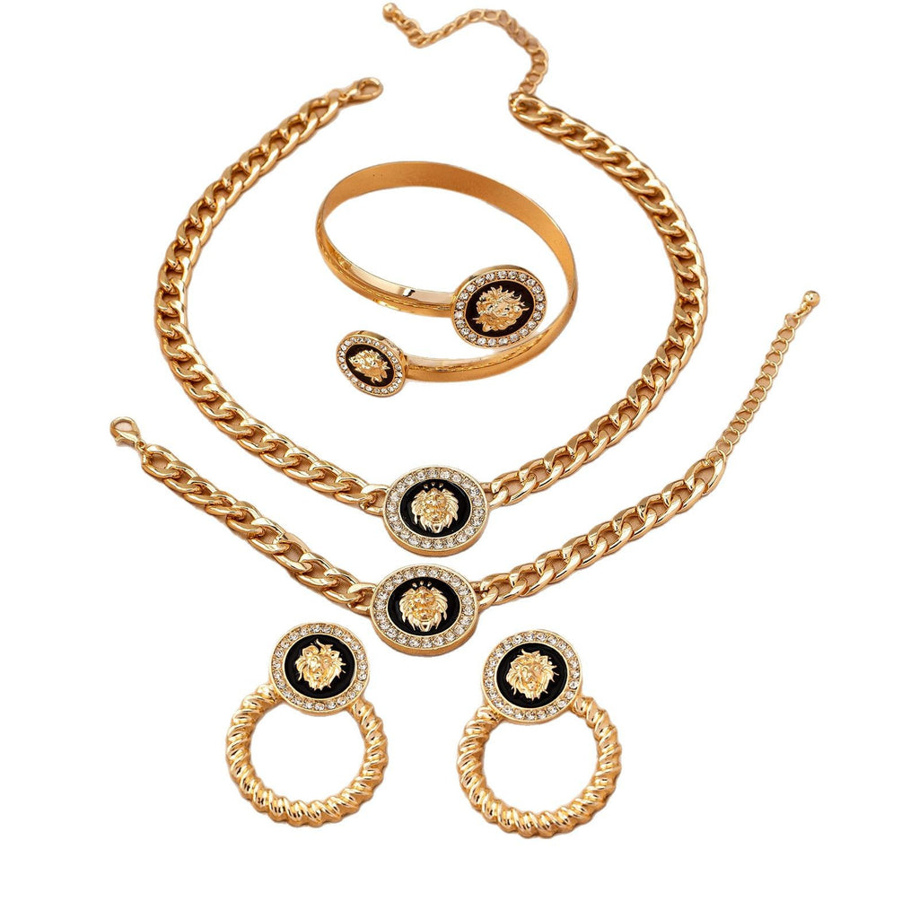 Kreativer Löwenkopf-Anzugschmuck für Damen