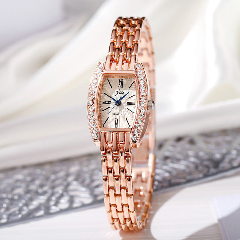 Damen Eimerförmige Quadratische Modeuhr Modeschmuck