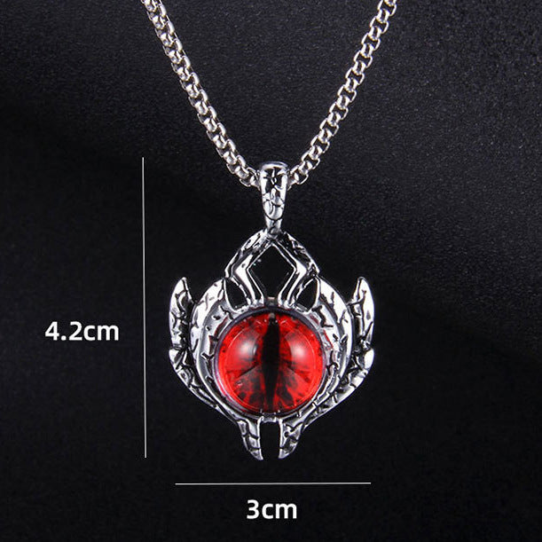 Mode Teufelsaugen Edelstahl Halskette Schmuck für Herren und Damen