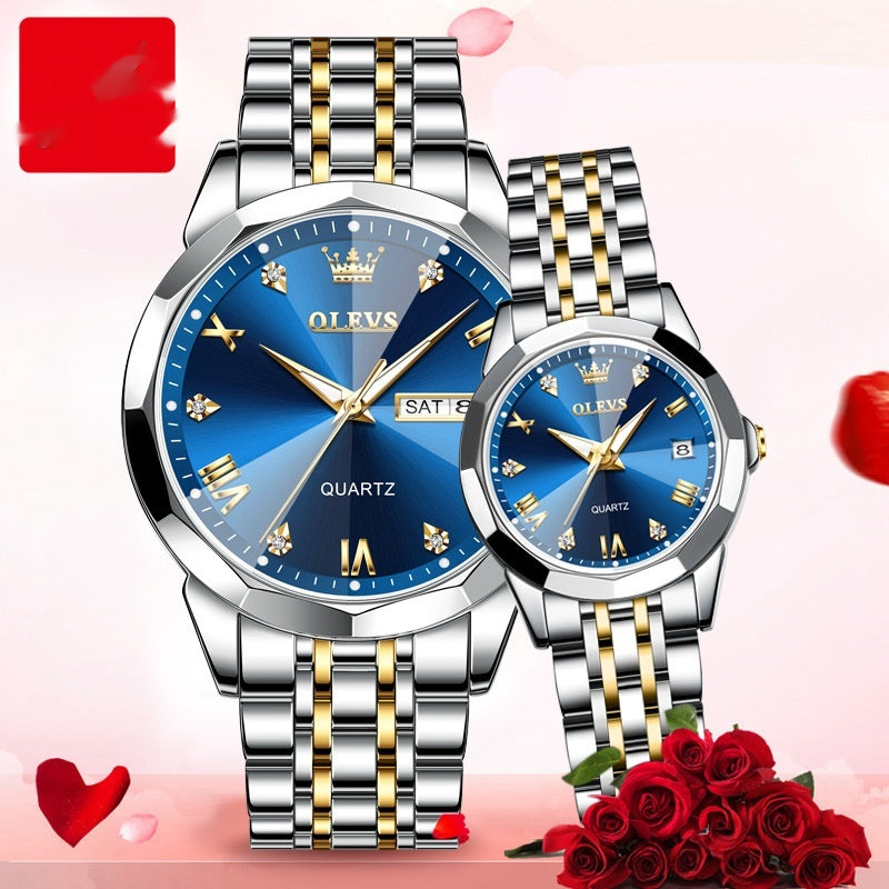 Quarzuhr Valentinstagsgeschenk Pärchenuhr Herren