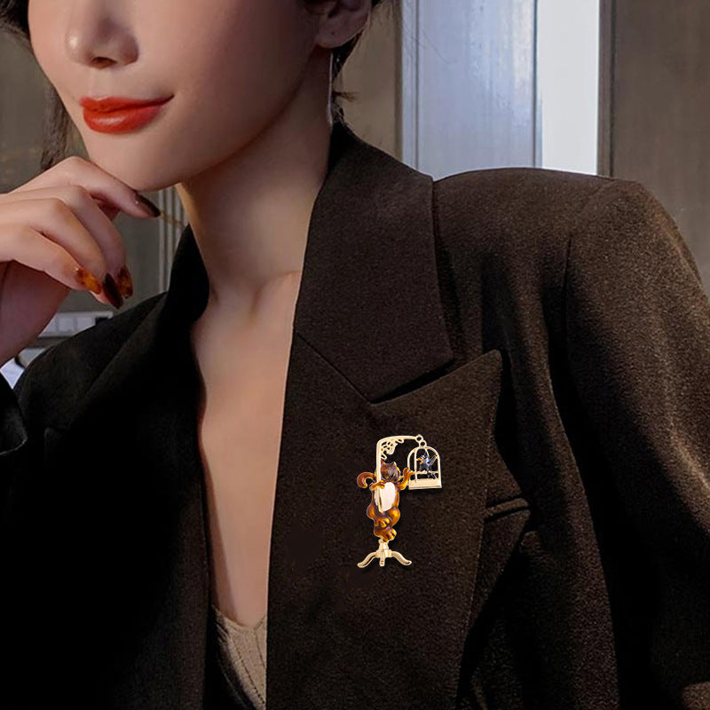 Broche de moda para mujer, ropa elegante