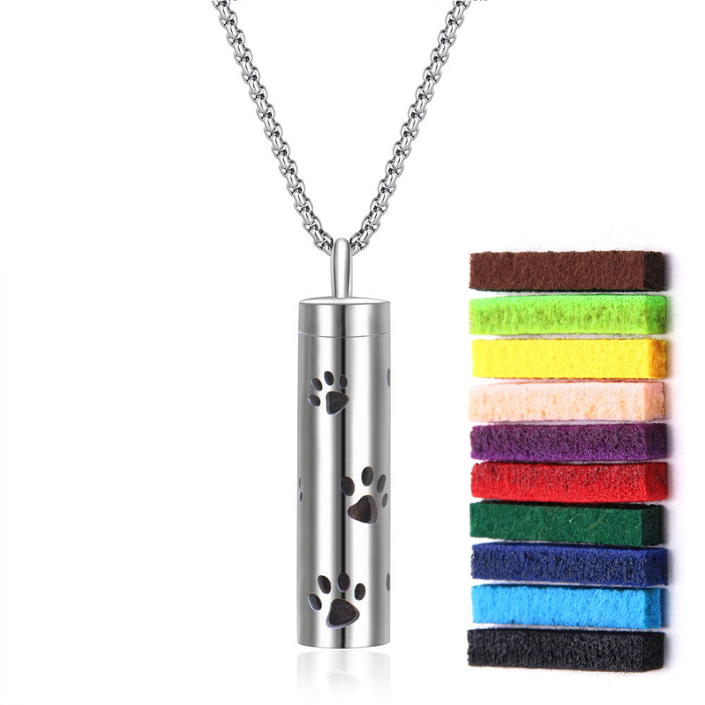 316L Stainless Steel Aromatic Perfume Oil Essential Oil Diffuser Pendant Necklace
