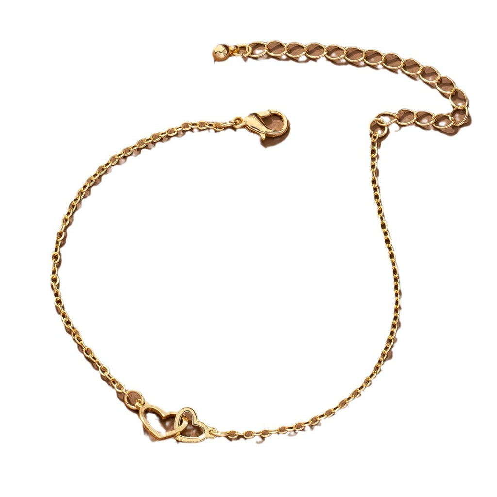 Tobillera de mujer de moda versátil con corazón