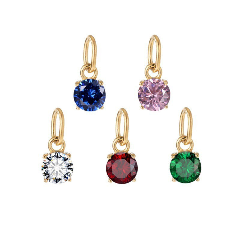 Ornament All-match Neue Edelstahl Runde Accessoires Diamant Damenanhänger