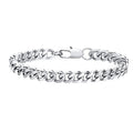 Pulsera de hombre personalizada, dominante, estilo hip hop, punk, de acero inoxidable con pulido a cuatro caras
