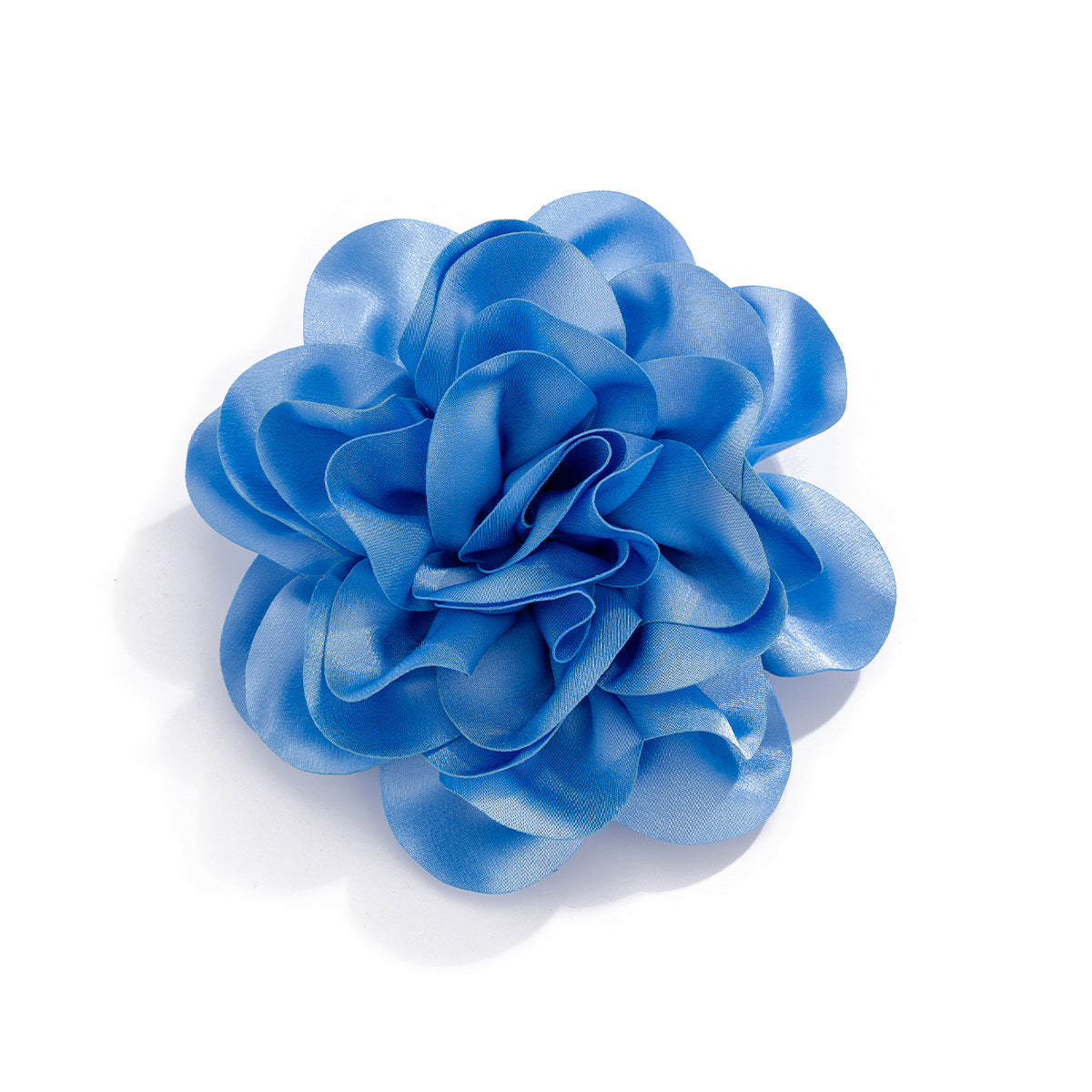 Broche de flor grande exagerado de tela