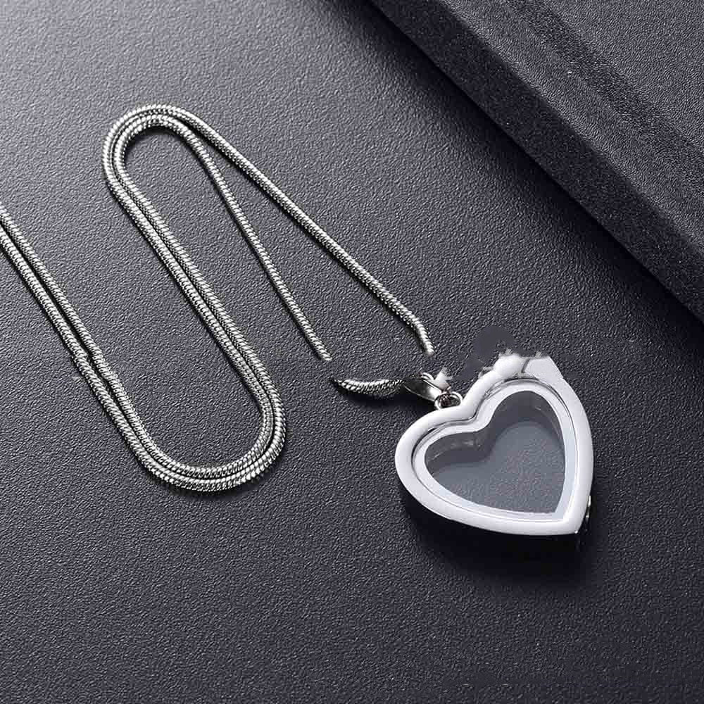 Stainless Steel Ornament Heart-shaped Cinerary Casket Pendant