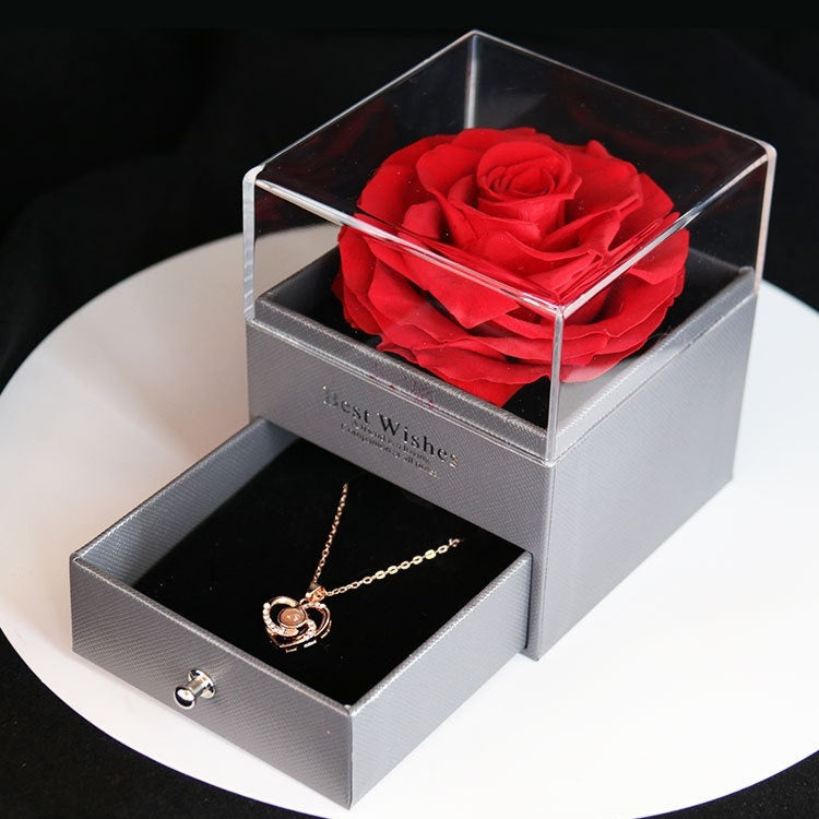 Ewige Rose Schmuckschatulle Acryl Geschenkbox