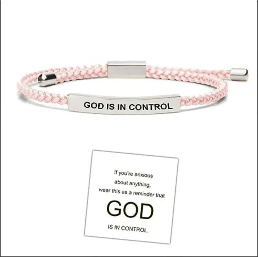 Stainless Steel Engraved Single Rope Adjustable Braided Hand Rope