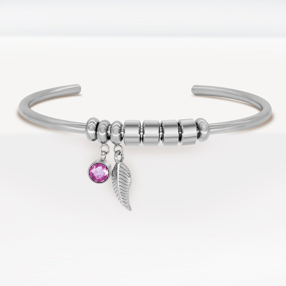 Pulsera de acero inoxidable con letras de cuentas Diy