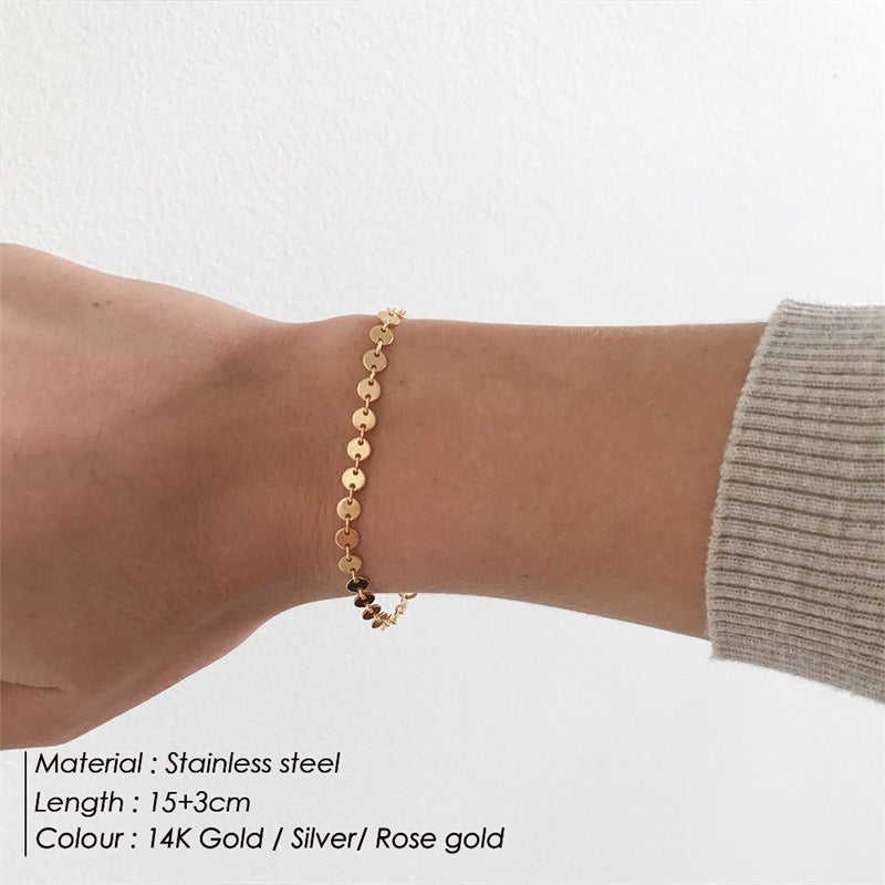 Edelstahl Cuban Link Kette Zwillingsarmband Set