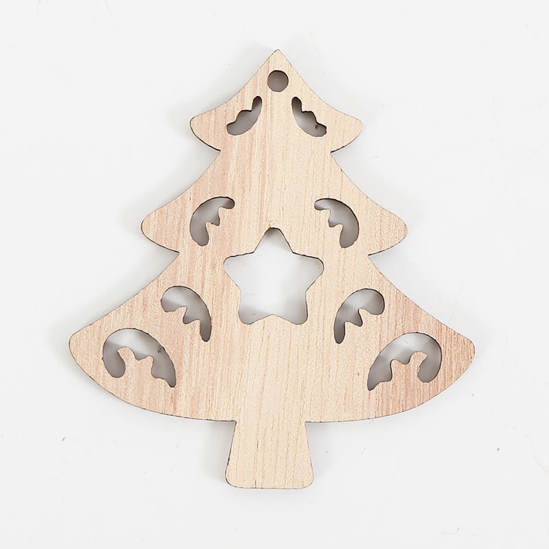 Weihnachtsfeier Dekorative Kreative Hohlkürbis-Anhänger Holzhandwerk