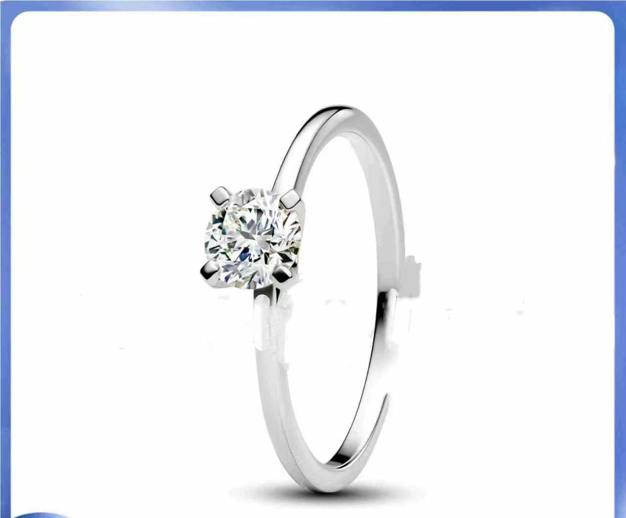 Anillo de moissanita con esquinas redondeadas Wind, oro de 18K