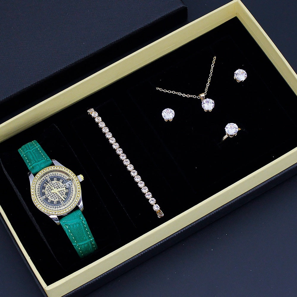 Neue Damenuhr Gut aussehendes grenzüberschreitendes Valentinstags-Uhrenschmuck-Set mit Dekoration