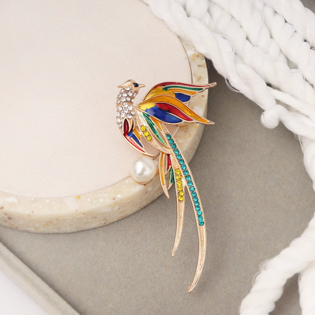 Kolibri Phönix Pfau Öltropfen Brosche Anstecknadel Kleidung Accessoires