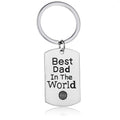 Llavero de Anillo Único para el Día del Padre "El Mejor Papá del Mundo"