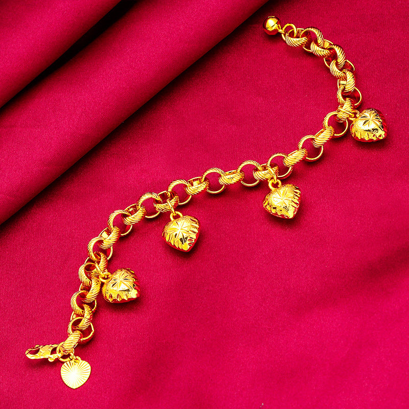 Vietnam Placer Gold Pulsera Hueca de Moda para Chicas