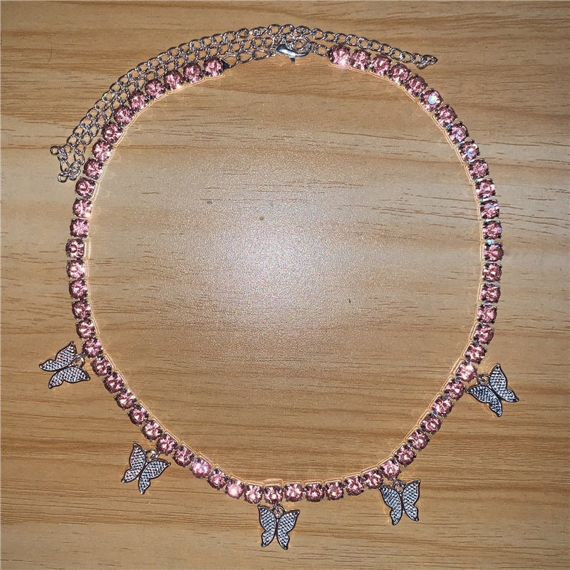 Damenmode Glänzende Kristall-Schlüsselbeinkette
