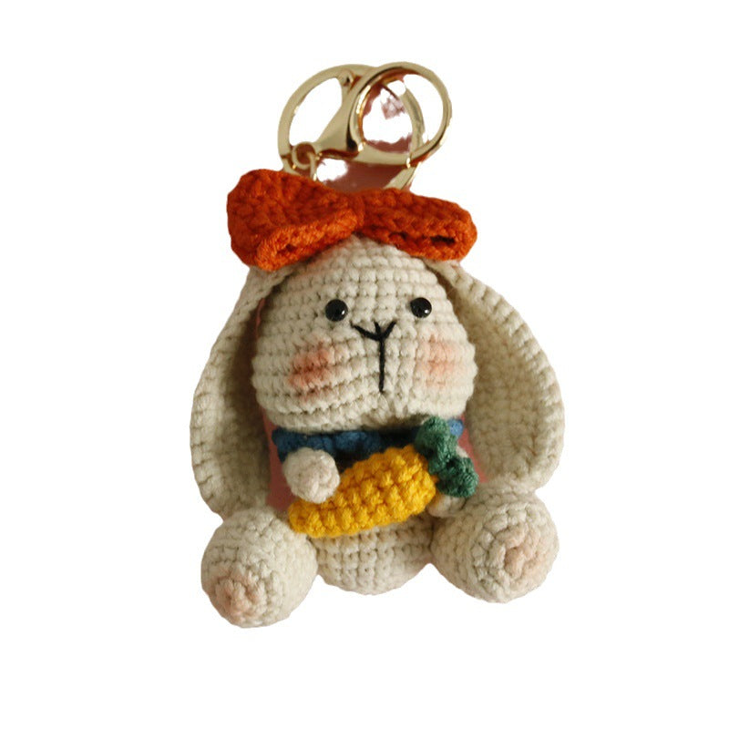 Exquisite Wool Crocheted Rabbit Pendant