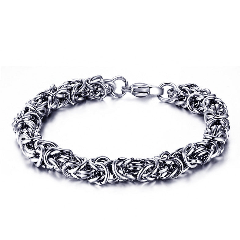 Ring Buckle Multi-ring Titanium Steel Bracelet