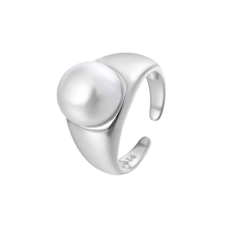 Anillo de dedo índice con incrustaciones de circonio, diseño único, moda minoritaria