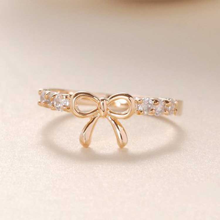 Einfacher Diamant-Schleifenring Ring
