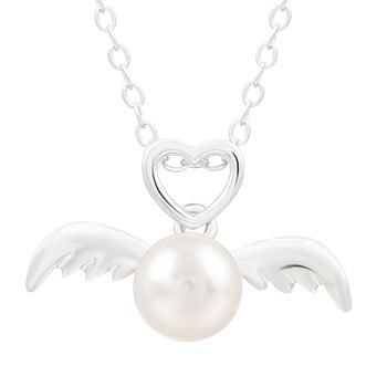 S925 Silber Perlenanhänger Damen Mode Temperament Design Fötalhaar Engelsanhänger