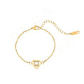 Titanium Steel Heart-shaped Projection Customized Picture Bracelet