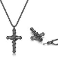 Collar de serpiente con cruz desmontable de oro de 18 quilates, cadena de clavícula de moda, collar conmemorativo para el Día de San Valentín