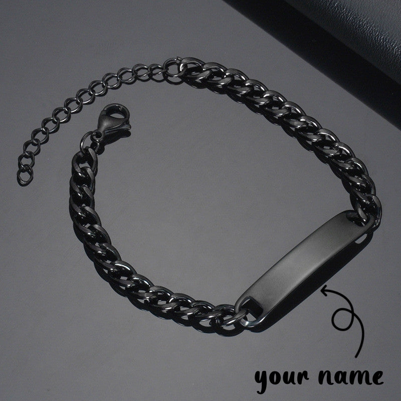 Pulseras Personalizadas Grabadas con Láser Pulsera Grabable Joyas de Acero Inoxidable Regalos