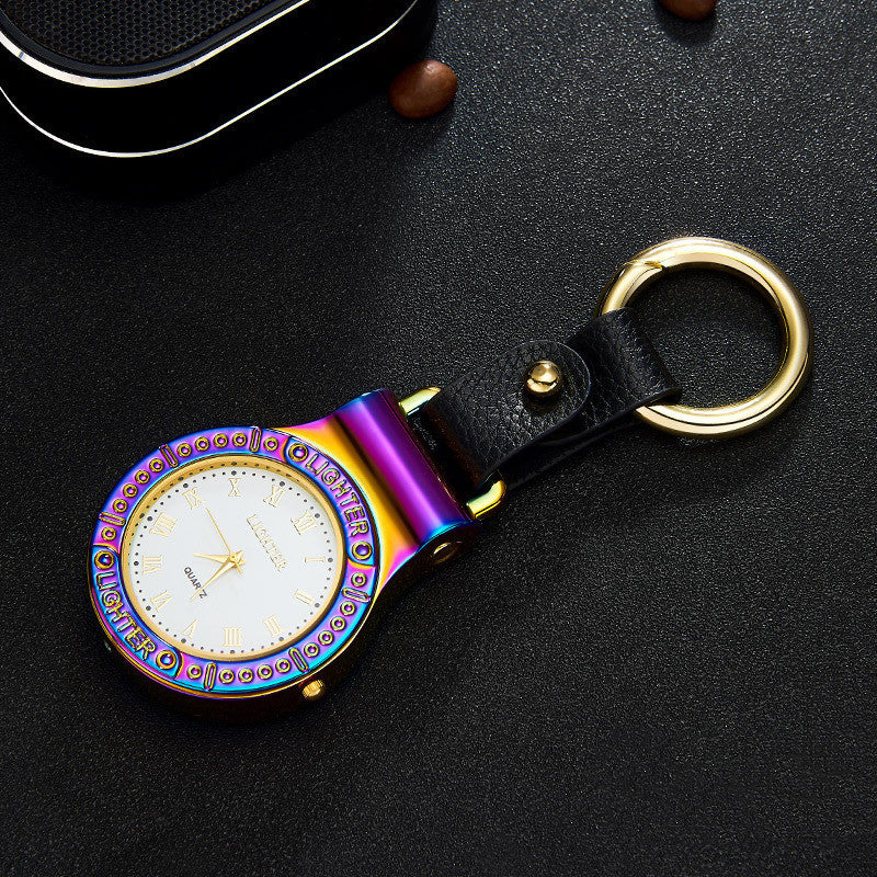 Encendedor Metálico Recargable USB Tipo Reloj, A Prueba de Viento