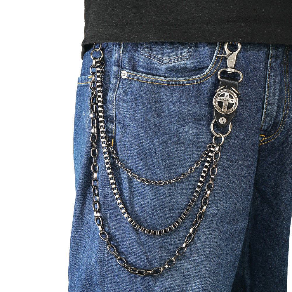 Cadena vaquera de metal punk para cintura