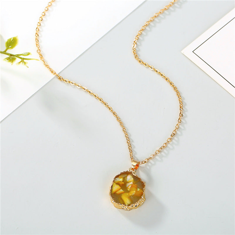 Sunflower resin necklace