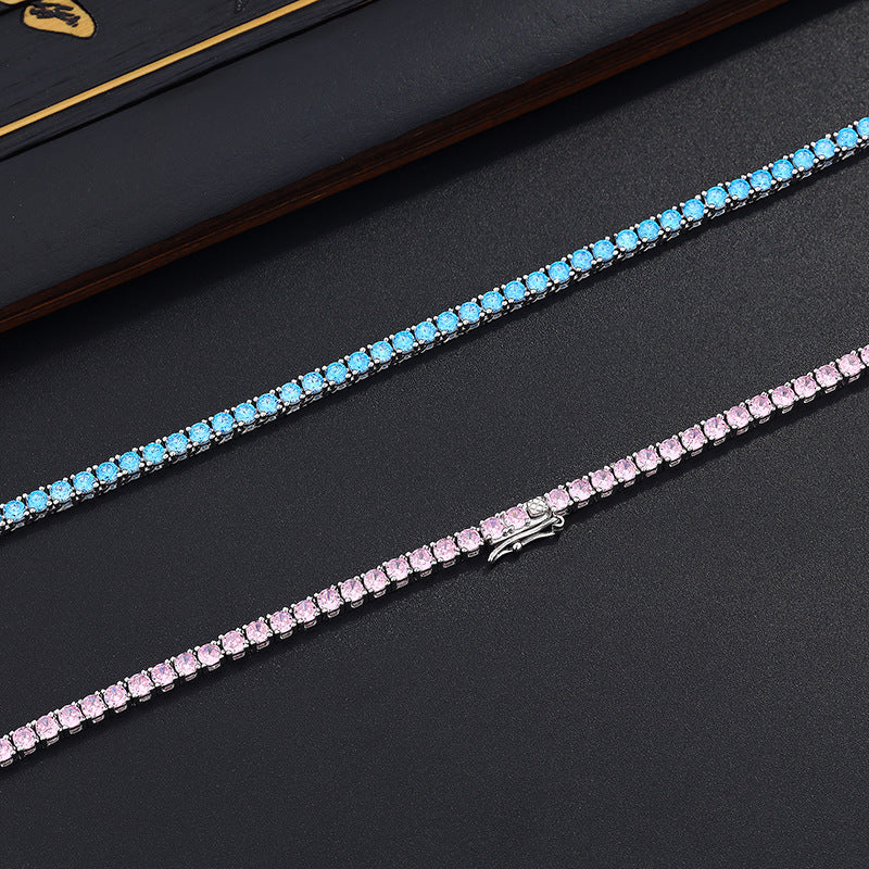 Tennis-Kette, vielseitige Accessoires, voller Diamanten, kubanische Kette