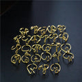Unisex Gold Silver Color A-Z 26 Letters Initial Name Rings for Women Men Geometric Alloy Creative Finger Rings Jewelry Wholesale