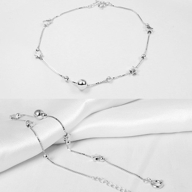 Tobillera de plata de ley 925 para mujer