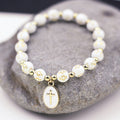 Oval Kreuz Anhänger Armband für Damen Taufe Gebet