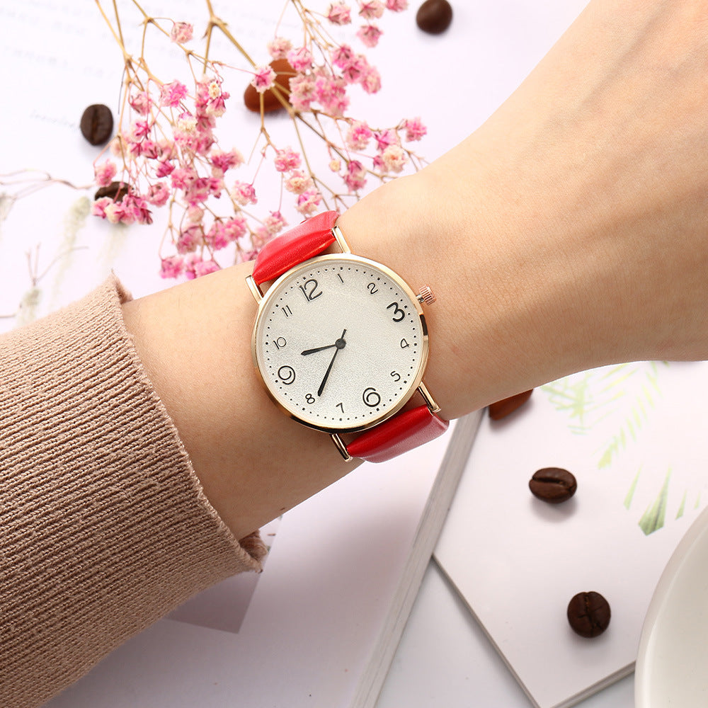 Reloj de cuarzo de cuero