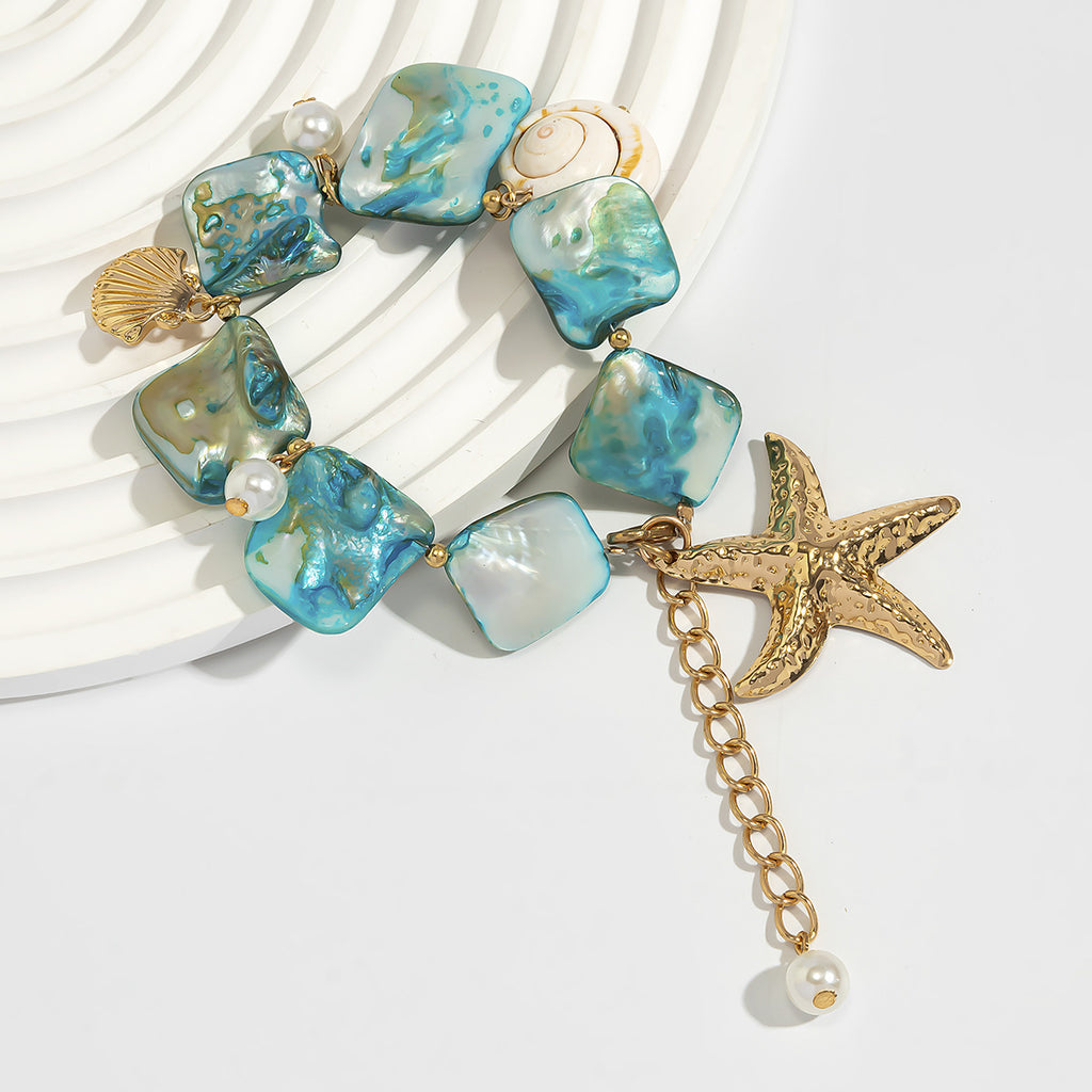 Pulsera estilo océano irregular con temperamento