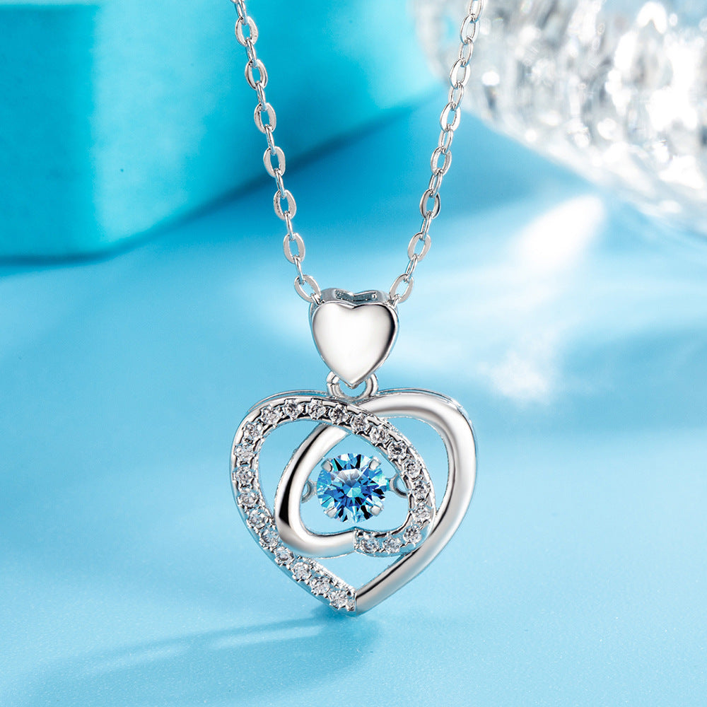 Collar Corazón Latente para Mujer, Día de San Valentín Chino