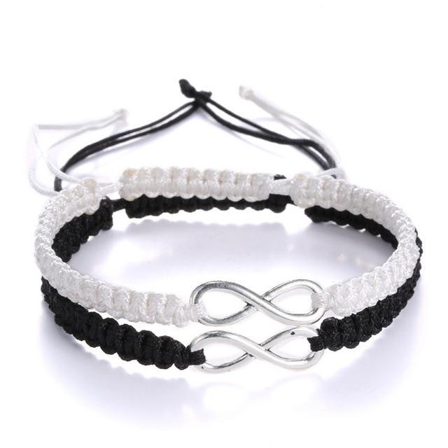 Pulseras tejidas a mano para parejas, regalo para novias, pulsera de joyería para mujer
