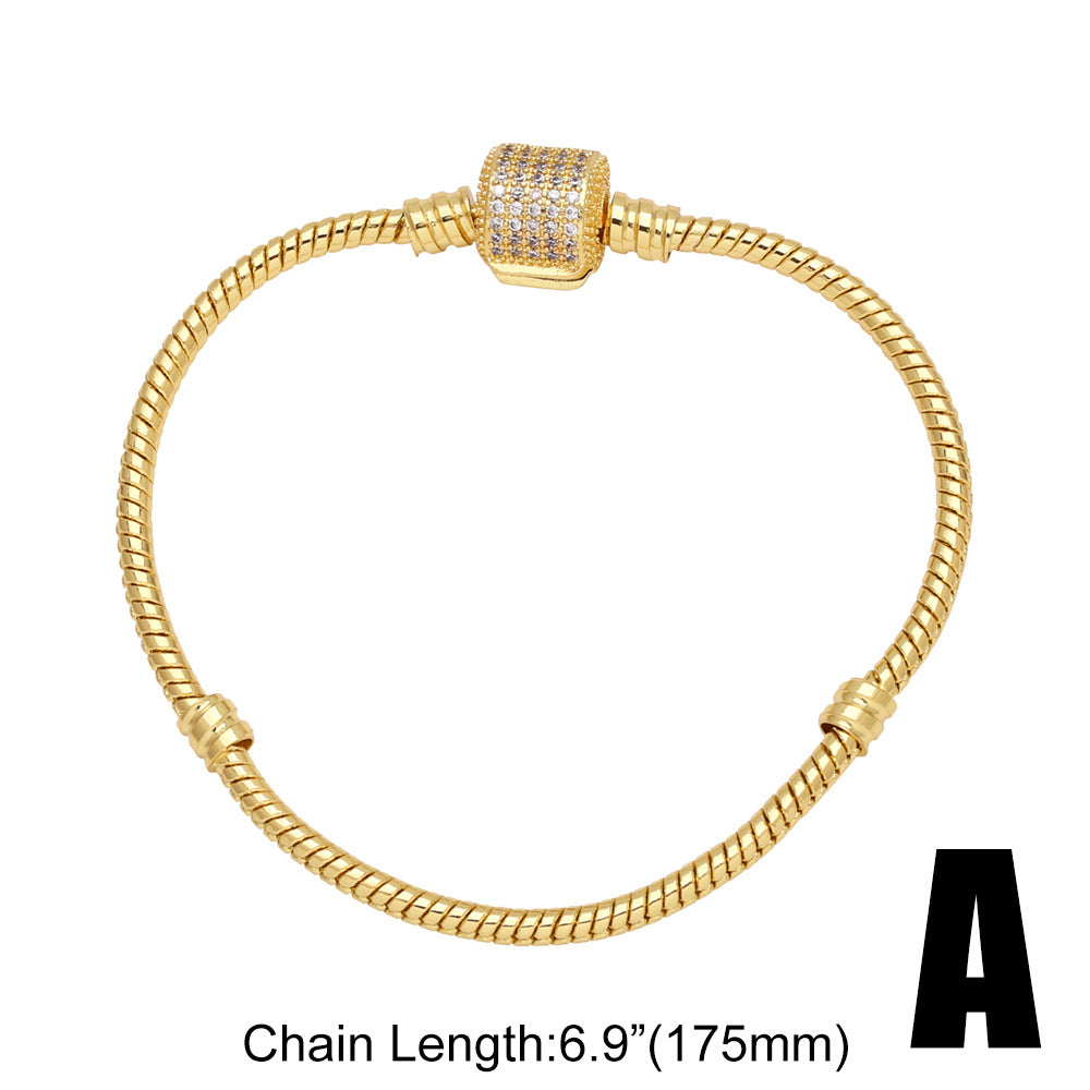 26 Letters Pendant Bracelet Women Gold Plated