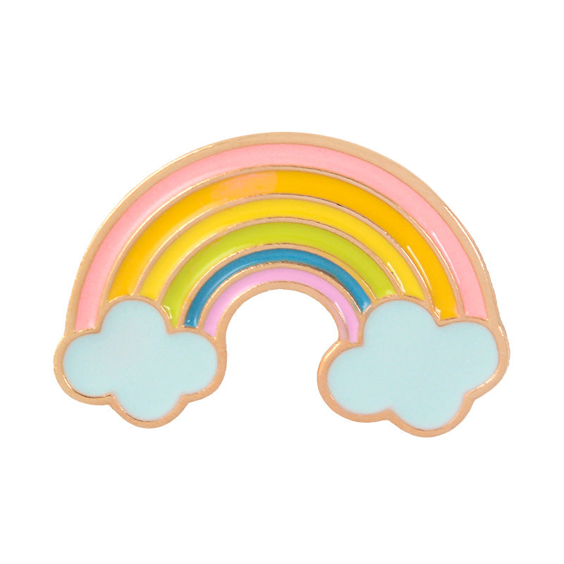 Broche de insignia de nube arcoíris creativa